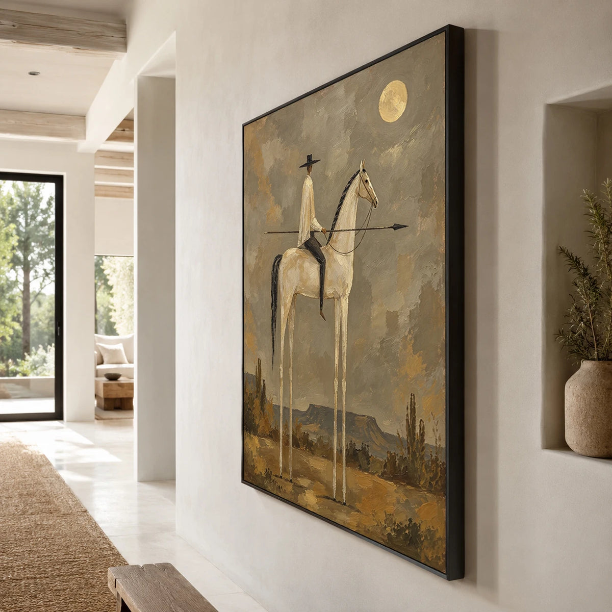 High Above the Prairie - oblique view - vintage americana art painting