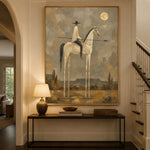 High Above the Prairie - interior setting 05 - vintage americana art painting