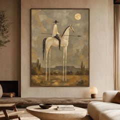 High Above the Prairie - interior setting 08 - vintage americana art painting