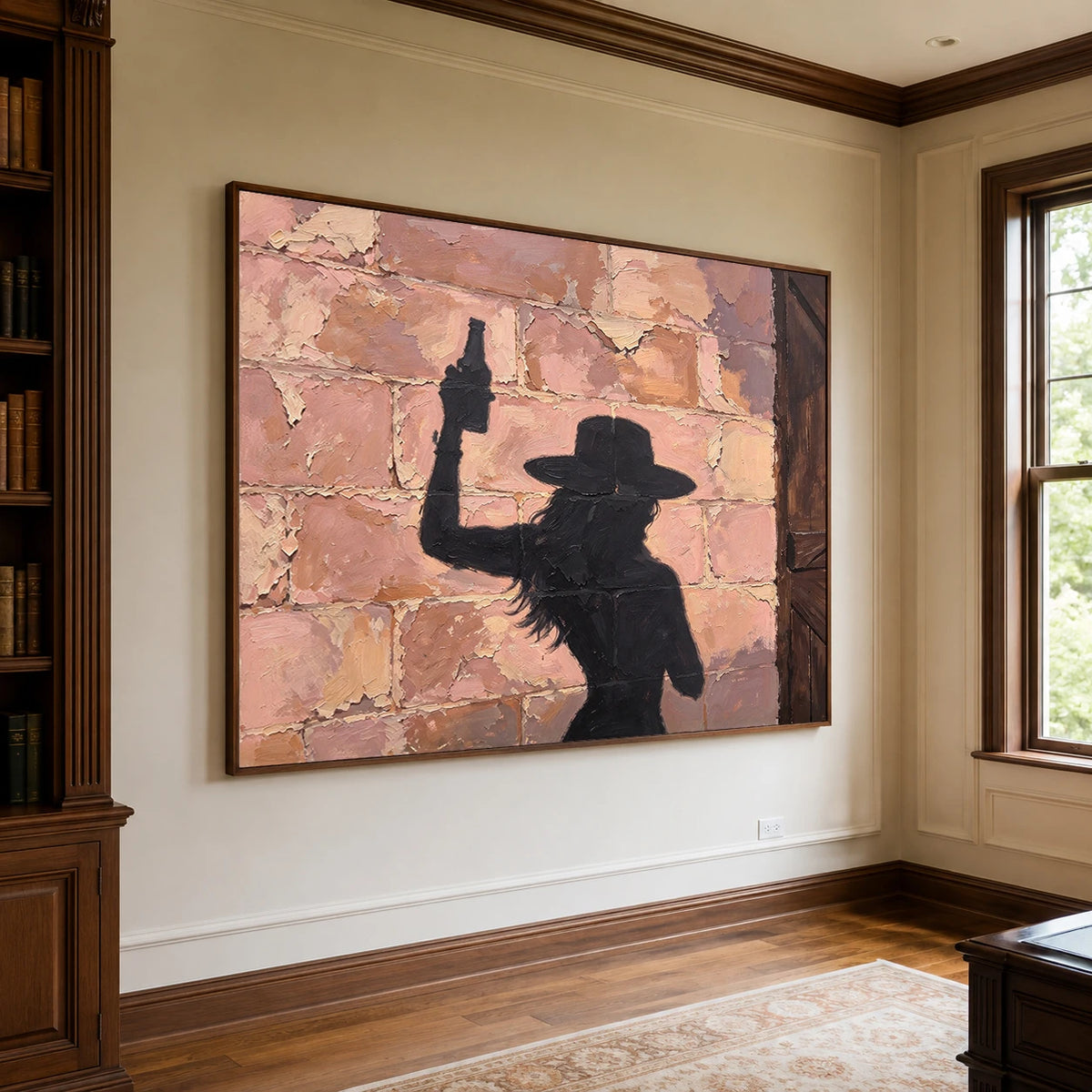 One Gesture Wild Freedom - oblique view - vintage americana art painting