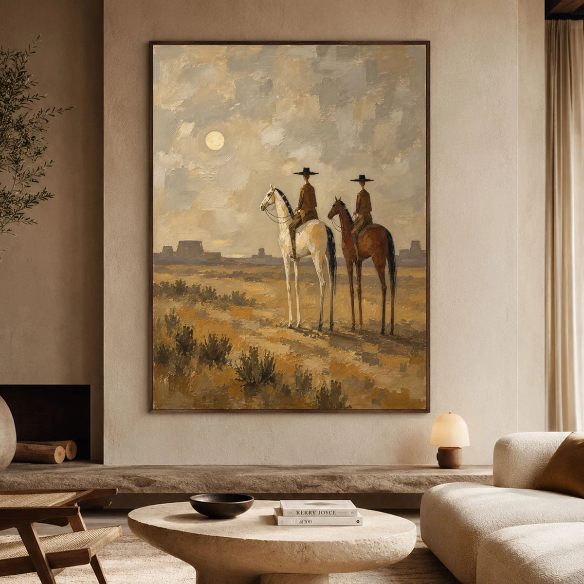 The Long Way Together - front view hero - vintage americana art painting