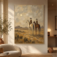 The Long Way Together - interior setting 03 - vintage americana art painting