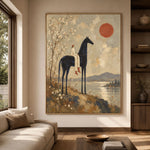 Under the Vermilion Sun - front view hero - vintage americana art painting