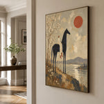 Under the Vermilion Sun - oblique view - vintage americana art painting