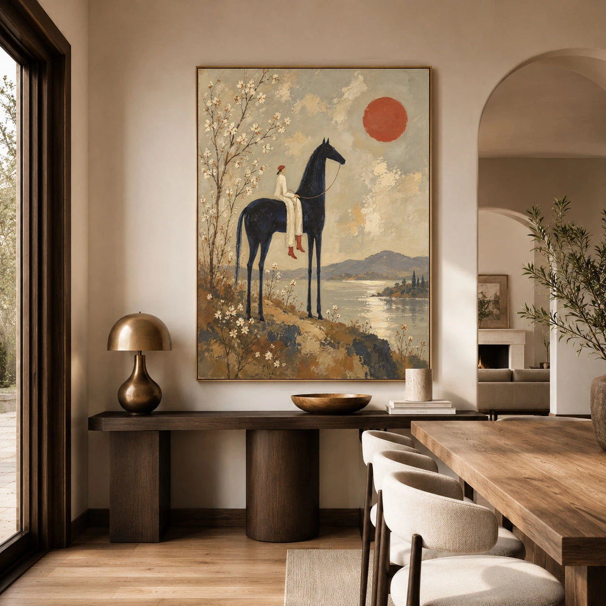 Under the Vermilion Sun - interior setting 04 - vintage americana art painting