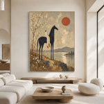 Under the Vermilion Sun - interior setting 07 - vintage americana art painting