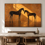 When Shadows Lean Closer - interior setting 03 - vintage americana art painting