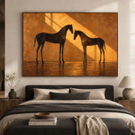 When Shadows Lean Closer - interior setting 04 - vintage americana art painting