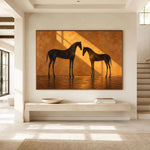When Shadows Lean Closer - interior setting 05 - vintage americana art painting