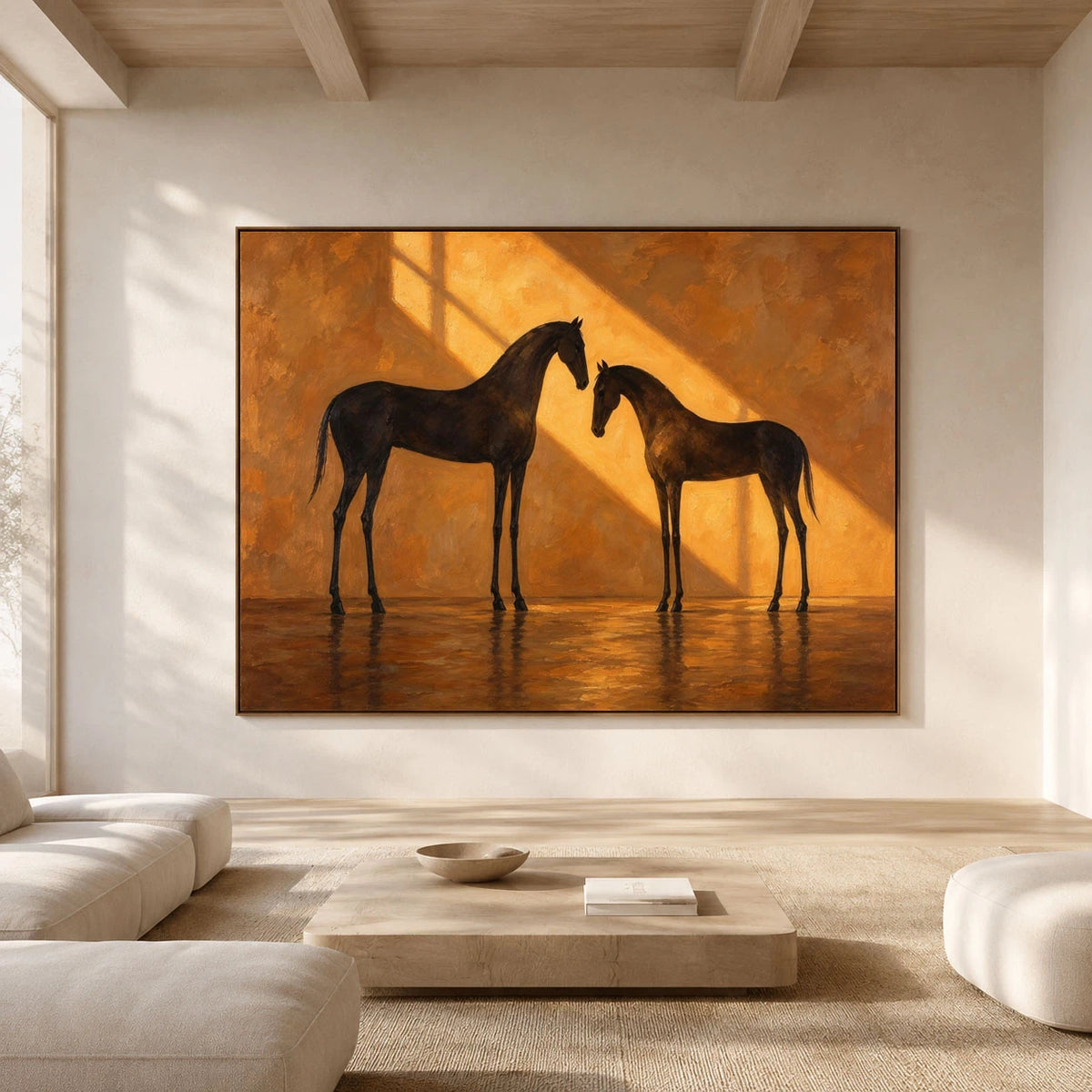 When Shadows Lean Closer - interior setting 07 - vintage americana art painting