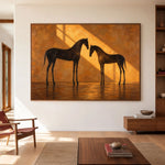 When Shadows Lean Closer - interior setting 08 - vintage americana art painting