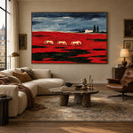 Crimson Range Companions - living room hero - western landscapes art painting