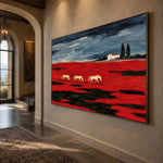 Crimson Range Companions - oblique close view - western landscapes art painting