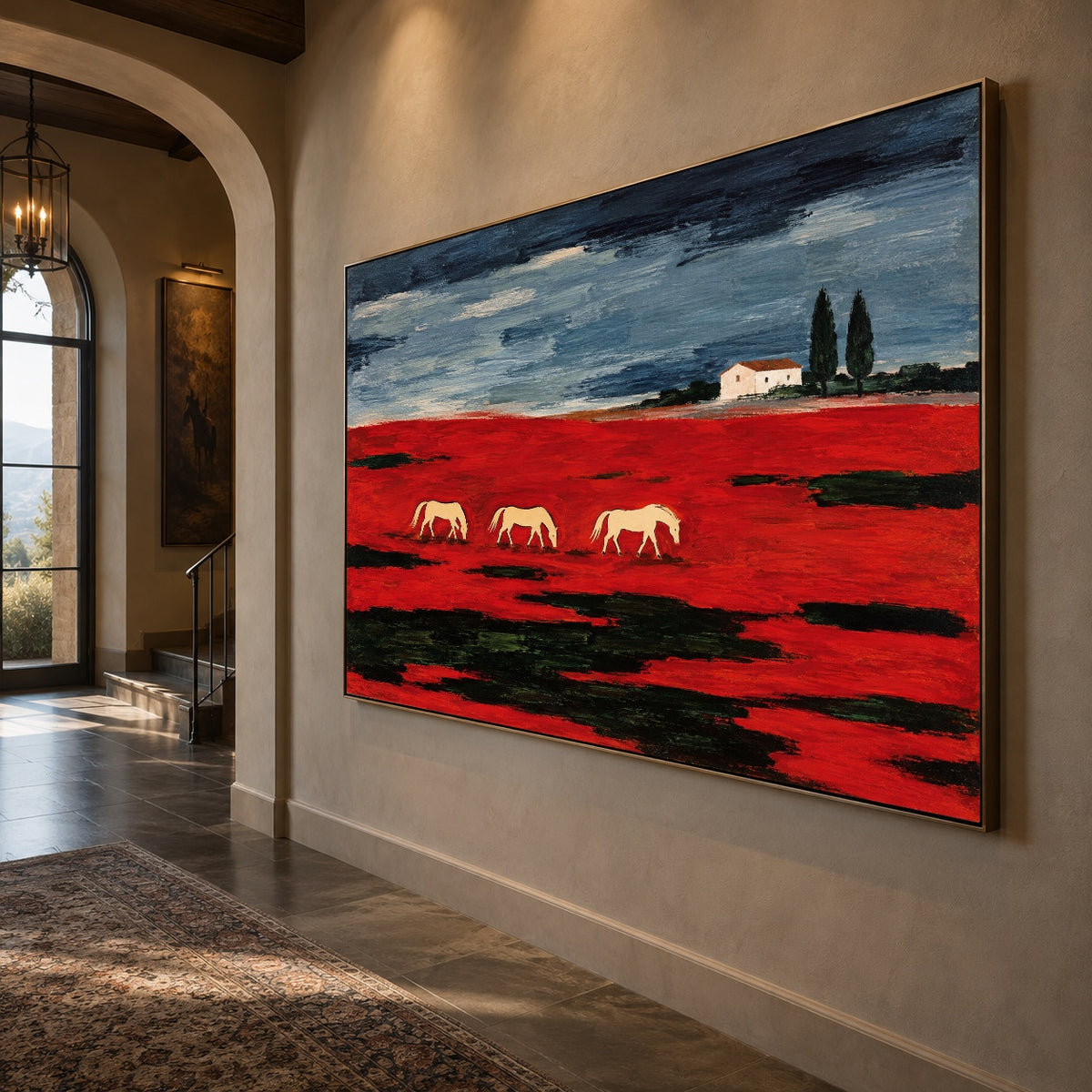 Crimson Range Companions - oblique close view - western landscapes art painting