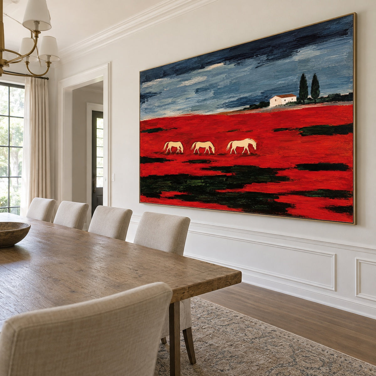 Crimson Range Companions - dining room side - western landscapes art painting