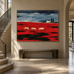 Crimson Range Companions - staircase entry - western landscapes art painting