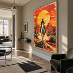 Into the Sunfire - modern living room - western landscapes art painting