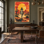 Into the Sunfire - wood dining room - western landscapes art painting