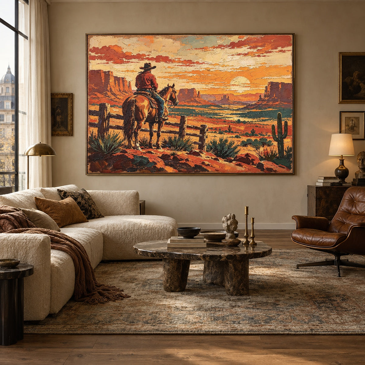 Last Light Outriders - living room hero - western landscapes art painting