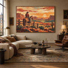 Last Light Outriders - living room hero - western landscapes art painting