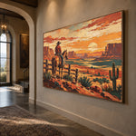 Last Light Outriders - oblique close view - western landscapes art painting