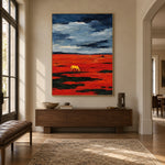 Solitary Crimson - entryway - western landscapes art painting