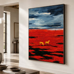 Together Across Crimson - oblique close view - western landscapes art painting
