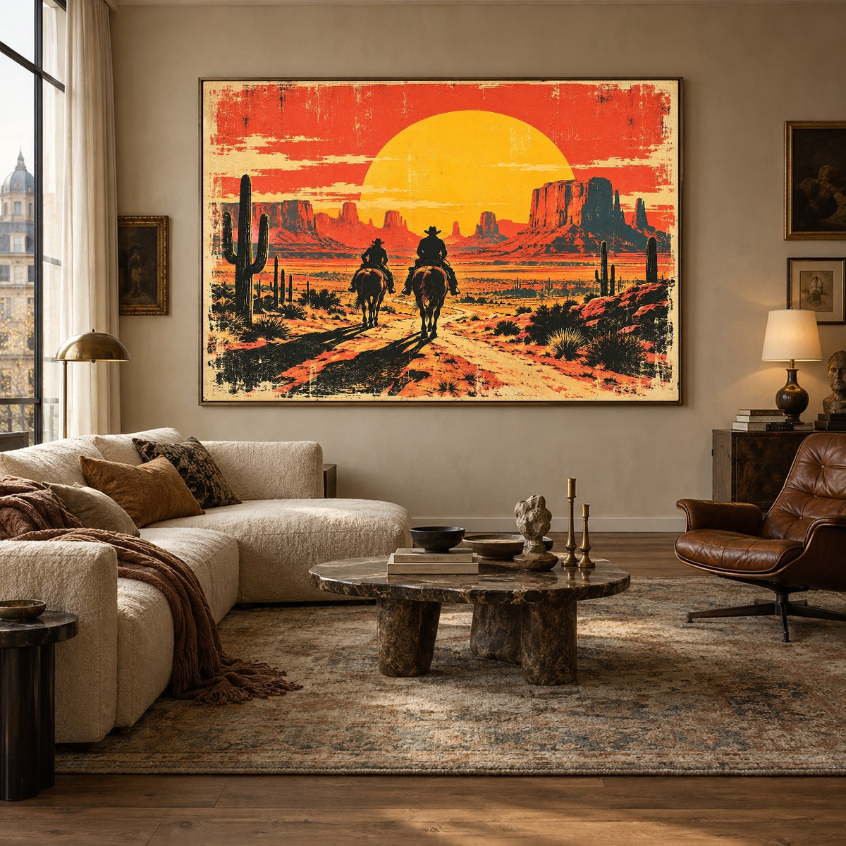 Where Sunset Leads - living room hero - western landscapes art painting