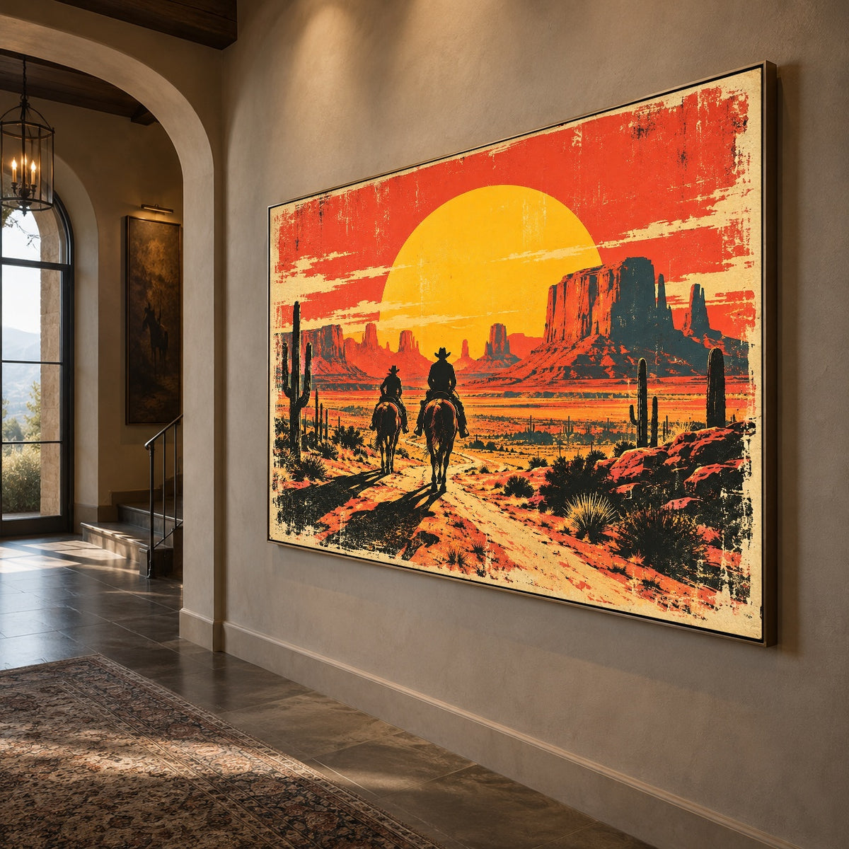 Where Sunset Leads - oblique close view - western landscapes art painting
