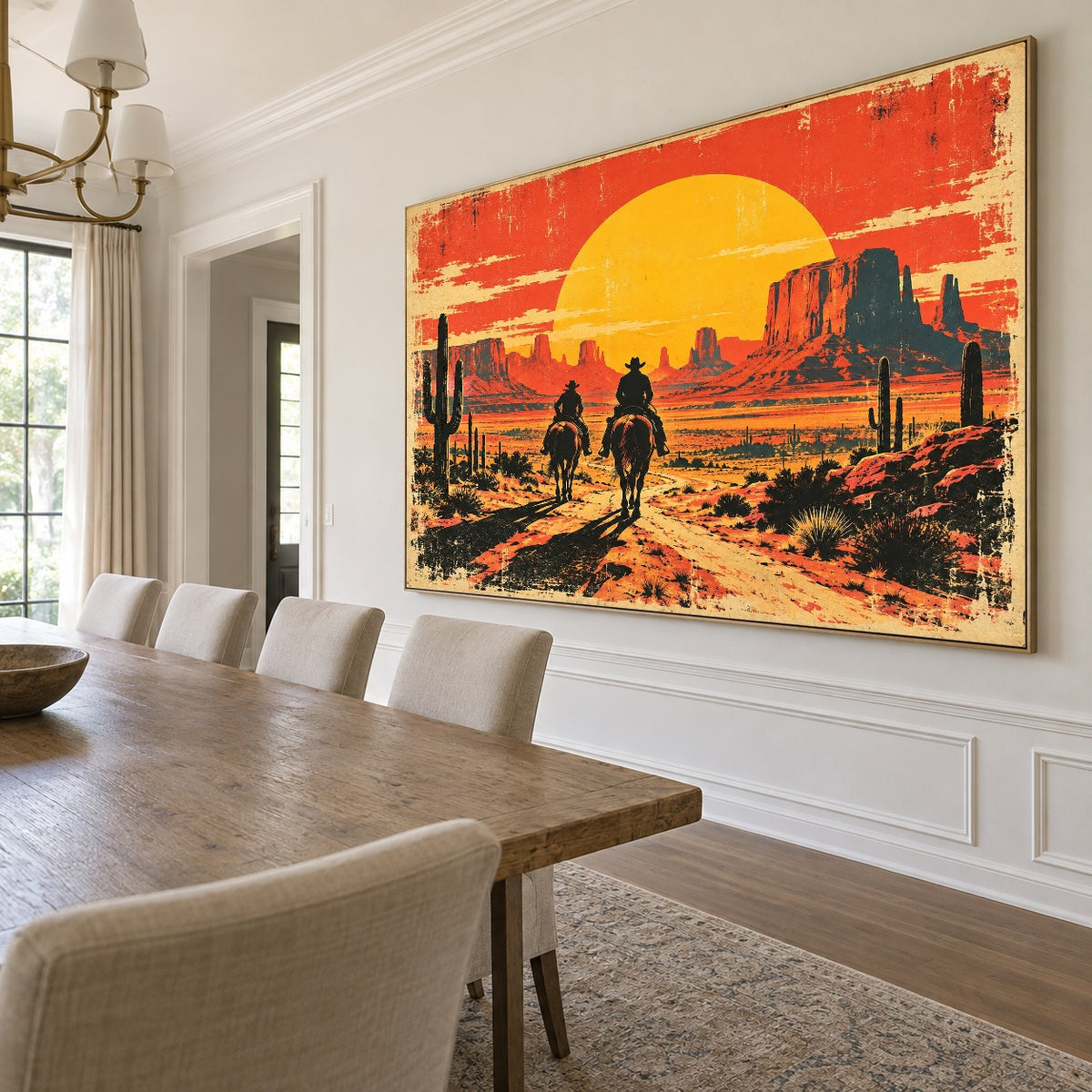 Where Sunset Leads - dining room side - western landscapes art painting