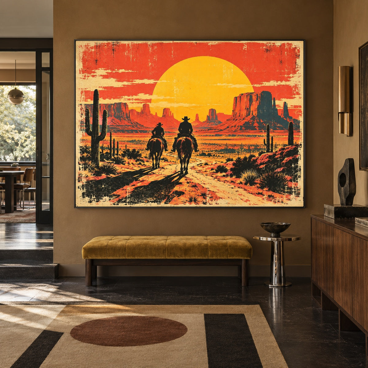 Where Sunset Leads - modern entry - western landscapes art painting