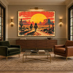 Where Sunset Leads - intimate lounge - western landscapes art painting