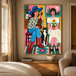 A Song Between Friends - bedroom - western pop art painting