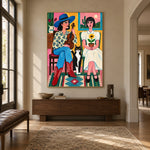 A Song Between Friends - entryway - western pop art painting