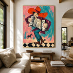 Accordion Afterglow - living room hero - western pop art painting
