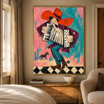 Accordion Afterglow - bedroom - western pop art painting