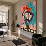 Accordion Afterglow - modern living room - western pop art painting