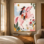 Blush Horizon Rider - bedroom - western pop art painting