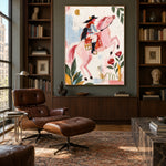 Blush Horizon Rider - library lounge - western pop art painting