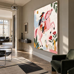 Blush Horizon Rider - modern living room - western pop art painting