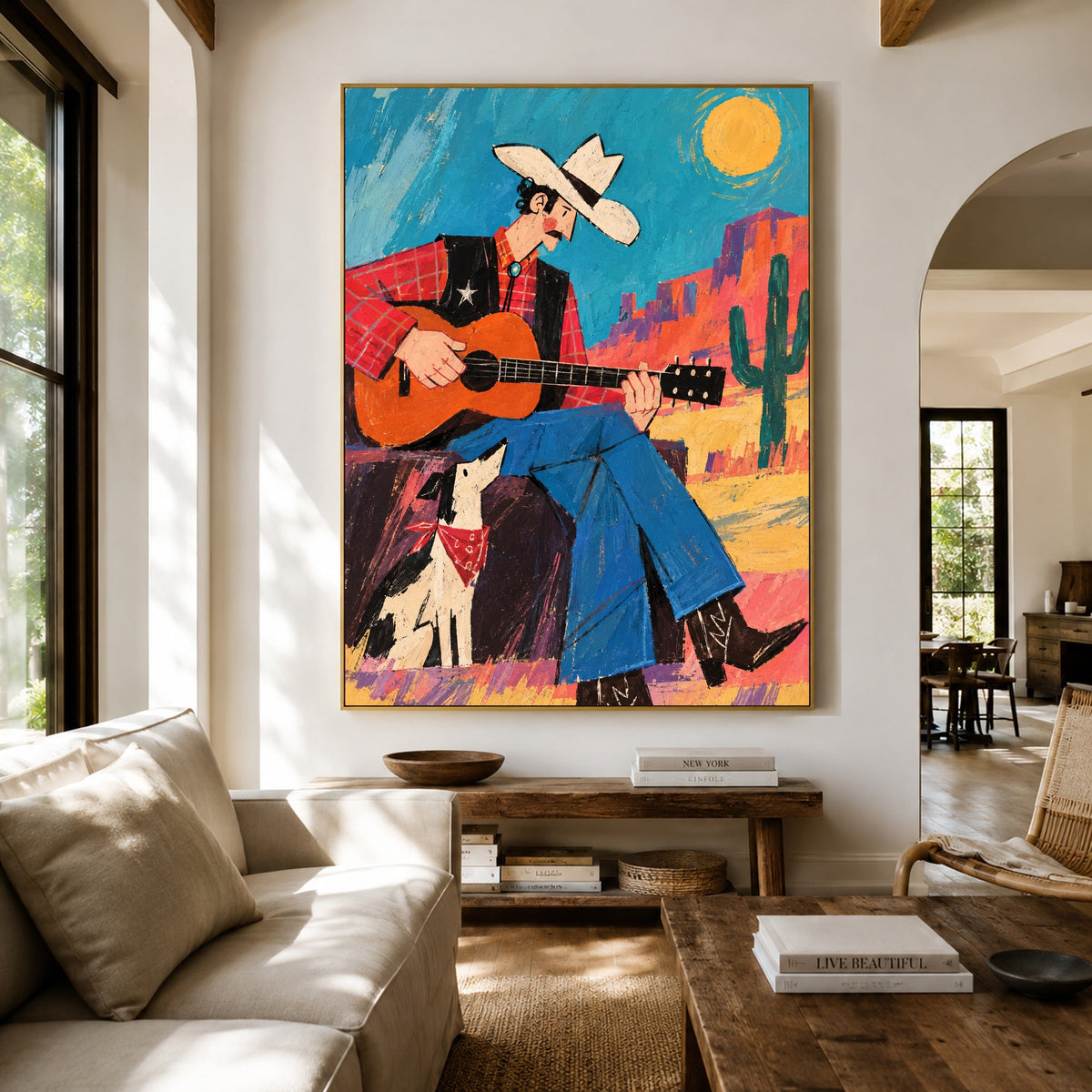 Canyon Chord Companion - living room hero - western pop art painting