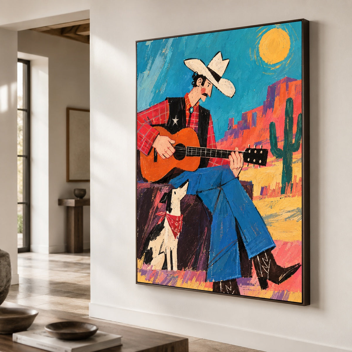 Canyon Chord Companion - oblique close view - western pop art painting