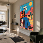 Canyon Chord Companion - modern living room - western pop art painting