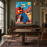 Canyon Chord Companion - wood dining room - western pop art painting