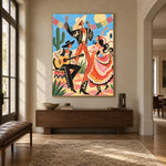 Courtyard Carnival - entryway - western pop art painting