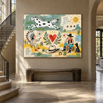 Cowboy Heart Almanac - staircase entry - western pop art painting