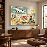 Cowboy Heart Almanac - library lounge - western pop art painting