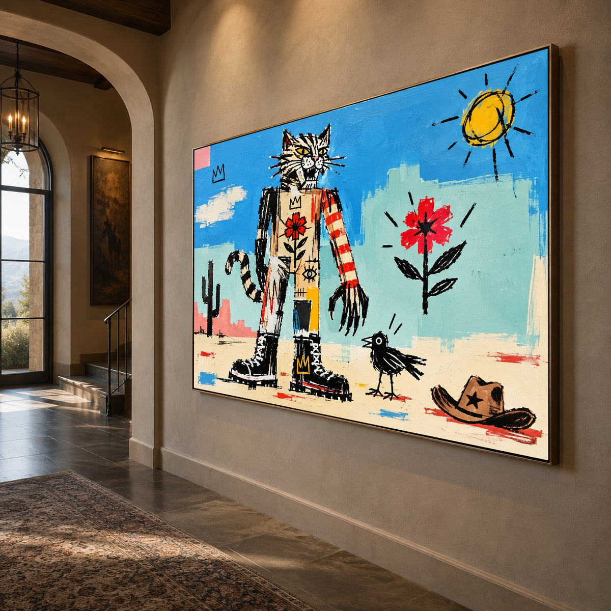 Desert Daydreamer - oblique close view - western pop art painting