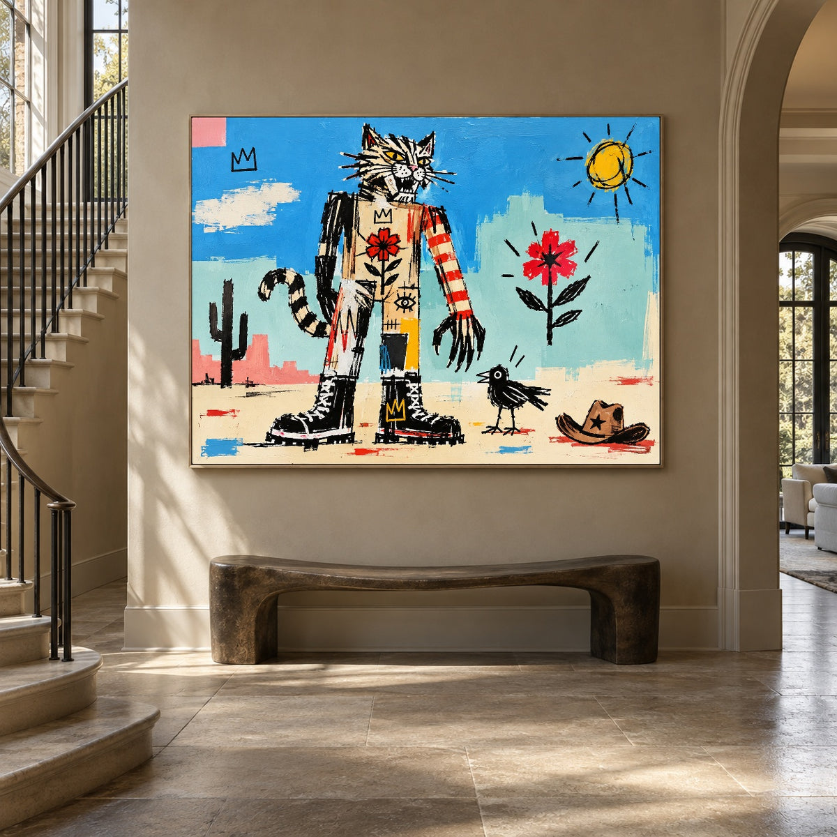 Desert Daydreamer - staircase entry - western pop art painting