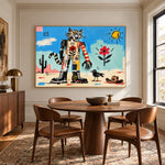Desert Daydreamer - round table dining - western pop art painting